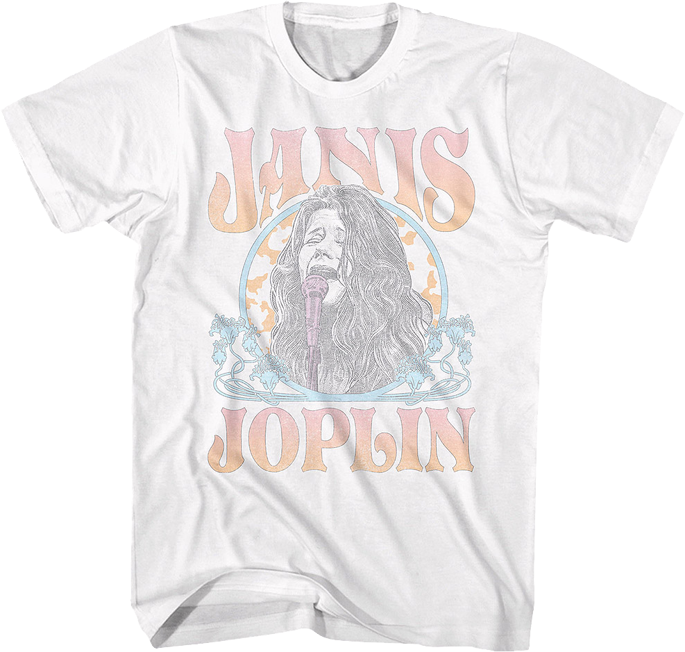 Distressed Circle Janis Joplin T-Shirt Hoodie, Sweatshirt | CiraTrend.com (Image 1)