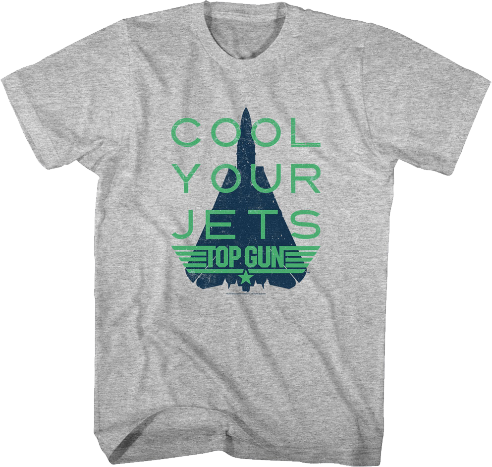 Distressed Cool Your Jets Top Gun T-Shirt Hoodie, Sweatshirt | CiraTrend.com (Image 1)