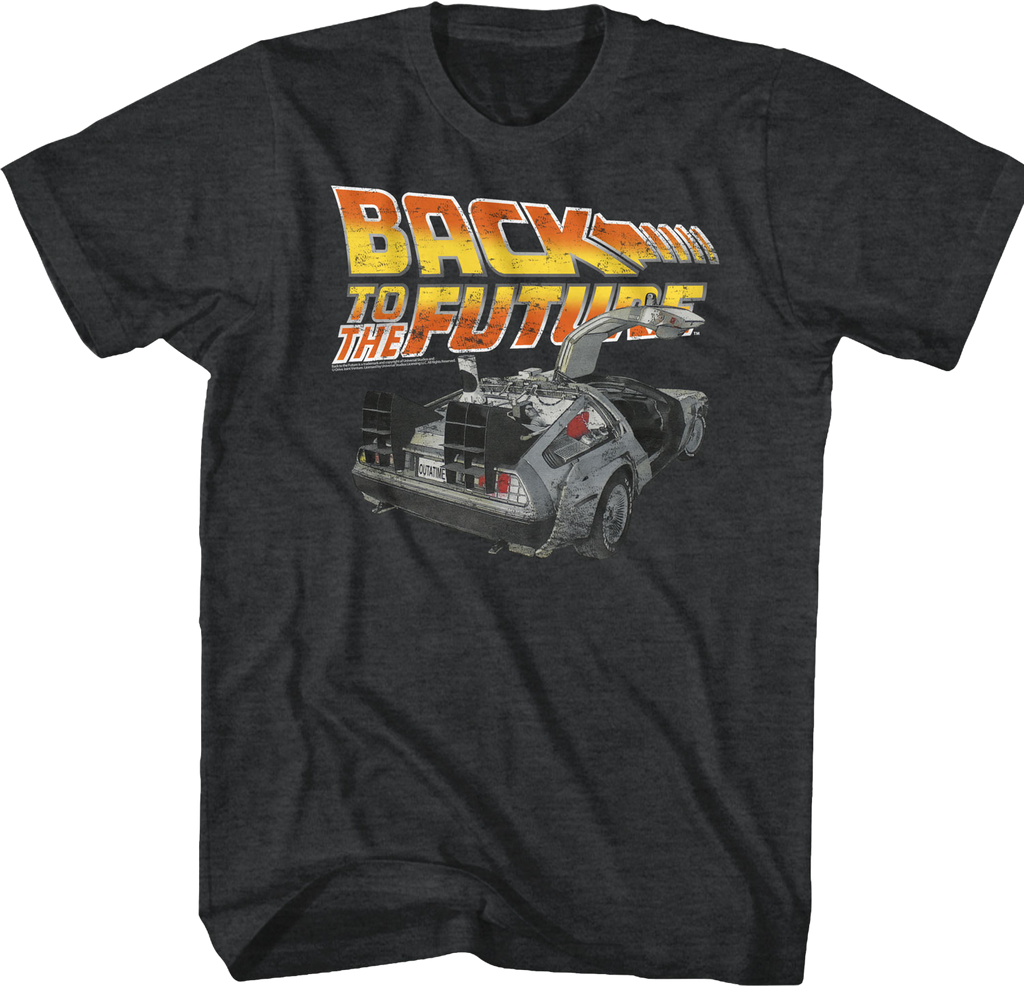 Distressed Delorean Back to the Future T-Shirt Hoodie, Sweatshirt | CiraTrend.com (Image 1)