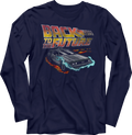 Distressed DeLorean Time Machine Back To The Future Long Sleeve Shirt Hoodie, Sweatshirt | CiraTrend.com