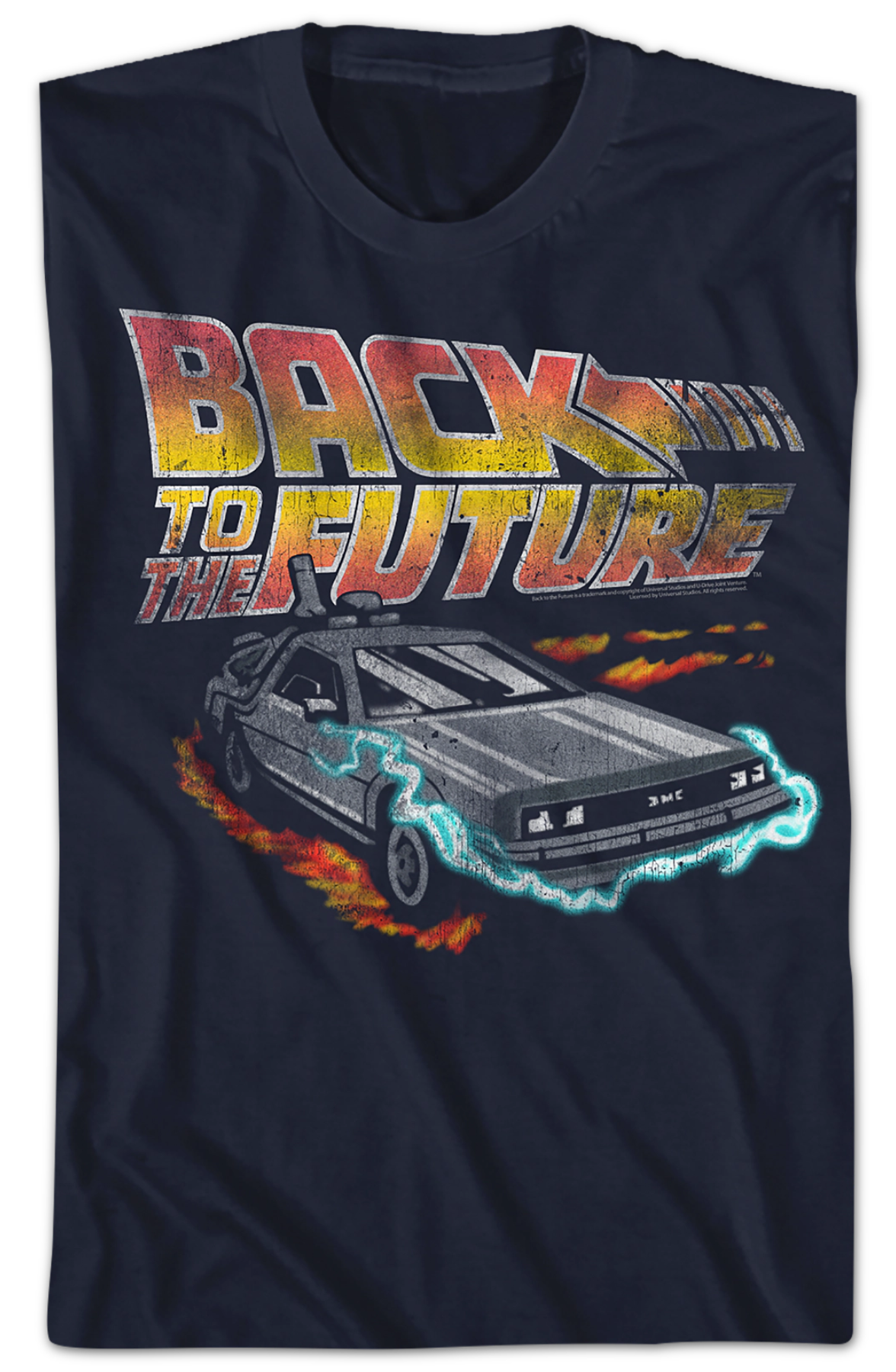 Distressed DeLorean Time Machine Back To The Future T-Shirt Hoodie, Sweatshirt | CiraTrend.com