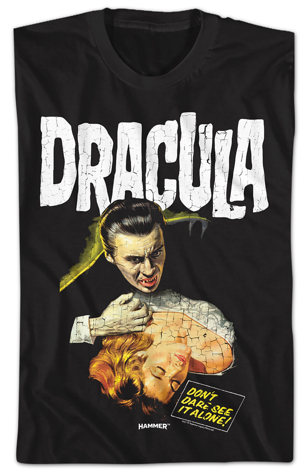 Distressed Dracula Hammer Films T-Shirt Hoodie, Sweatshirt | CiraTrend.com (Image 2)