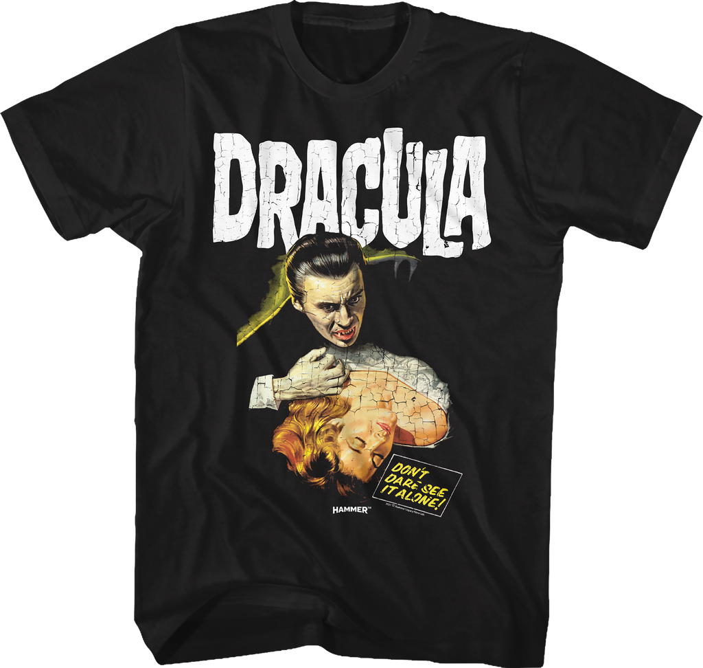 Distressed Dracula Hammer Films T-Shirt Hoodie, Sweatshirt | CiraTrend.com (Image 1)