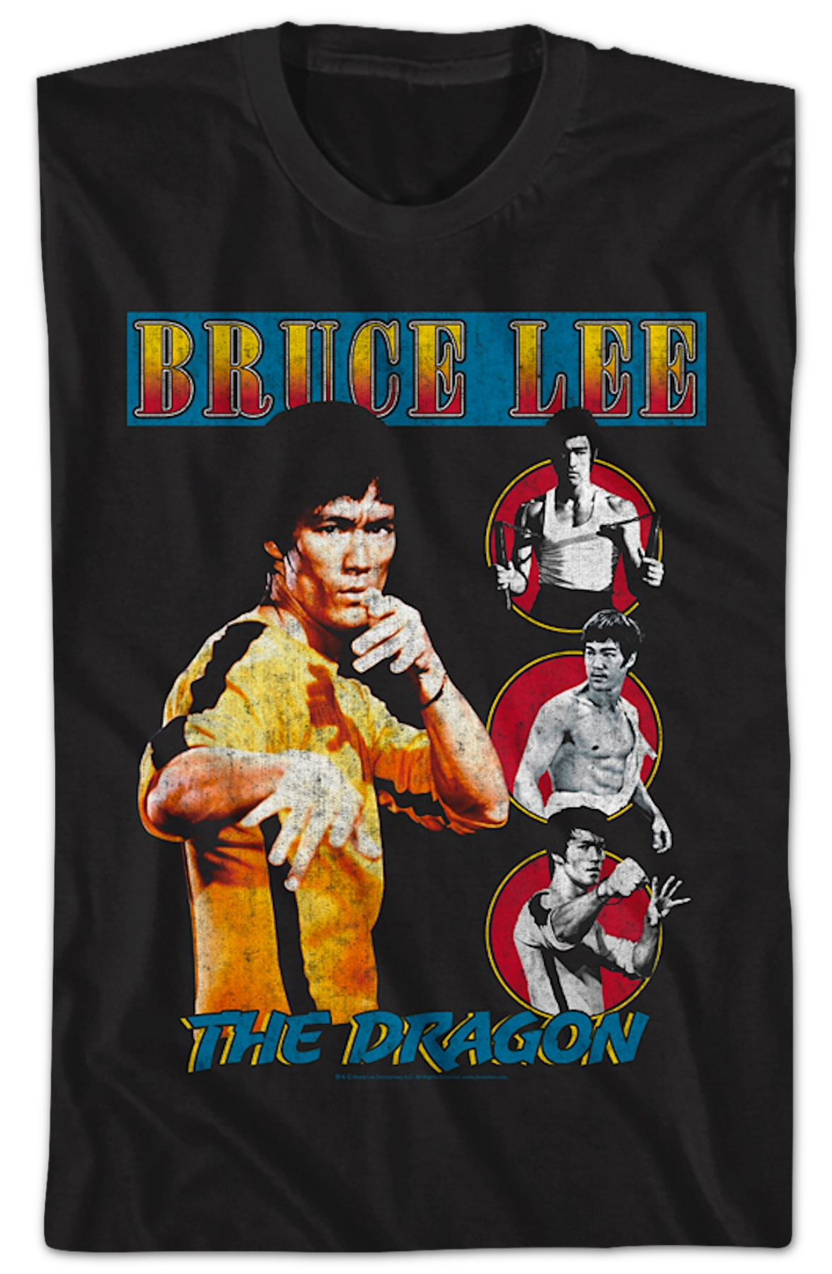 Distressed Dragon Bruce Lee T-Shirt Hoodie, Sweatshirt | CiraTrend.com (Image 2)