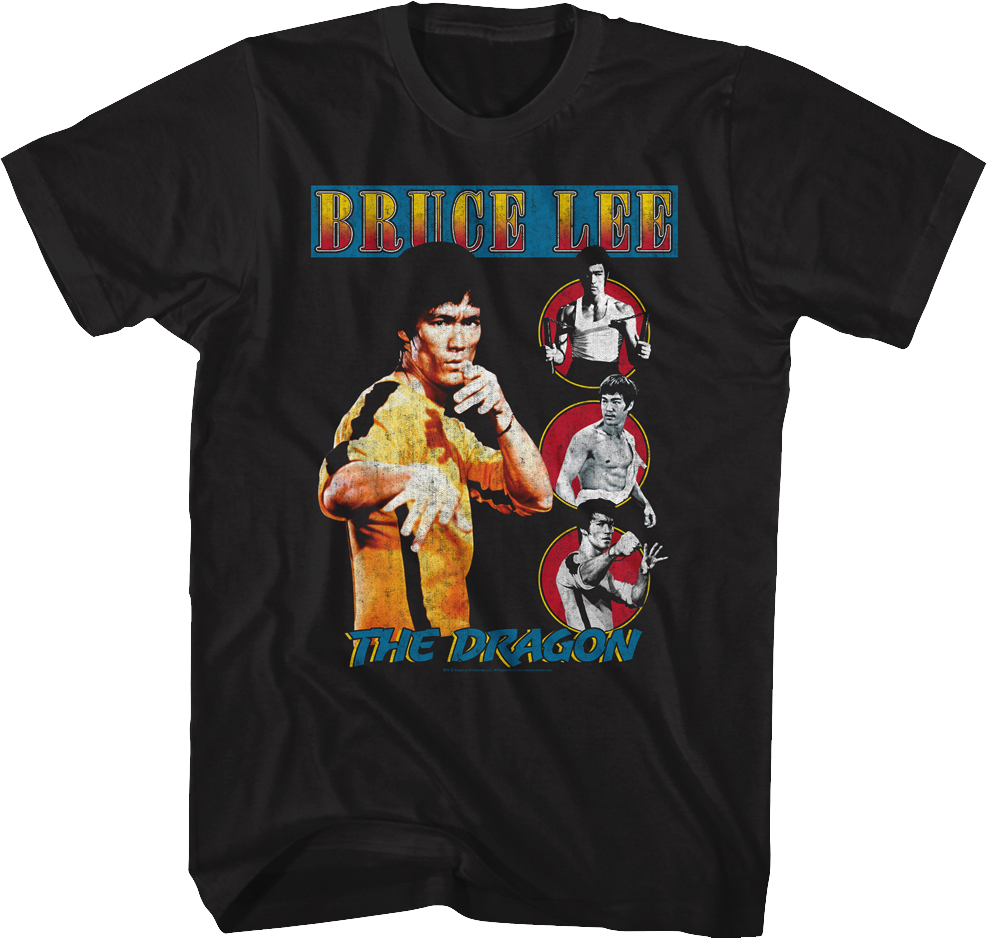 Distressed Dragon Bruce Lee T-Shirt Hoodie, Sweatshirt | CiraTrend.com (Image 1)