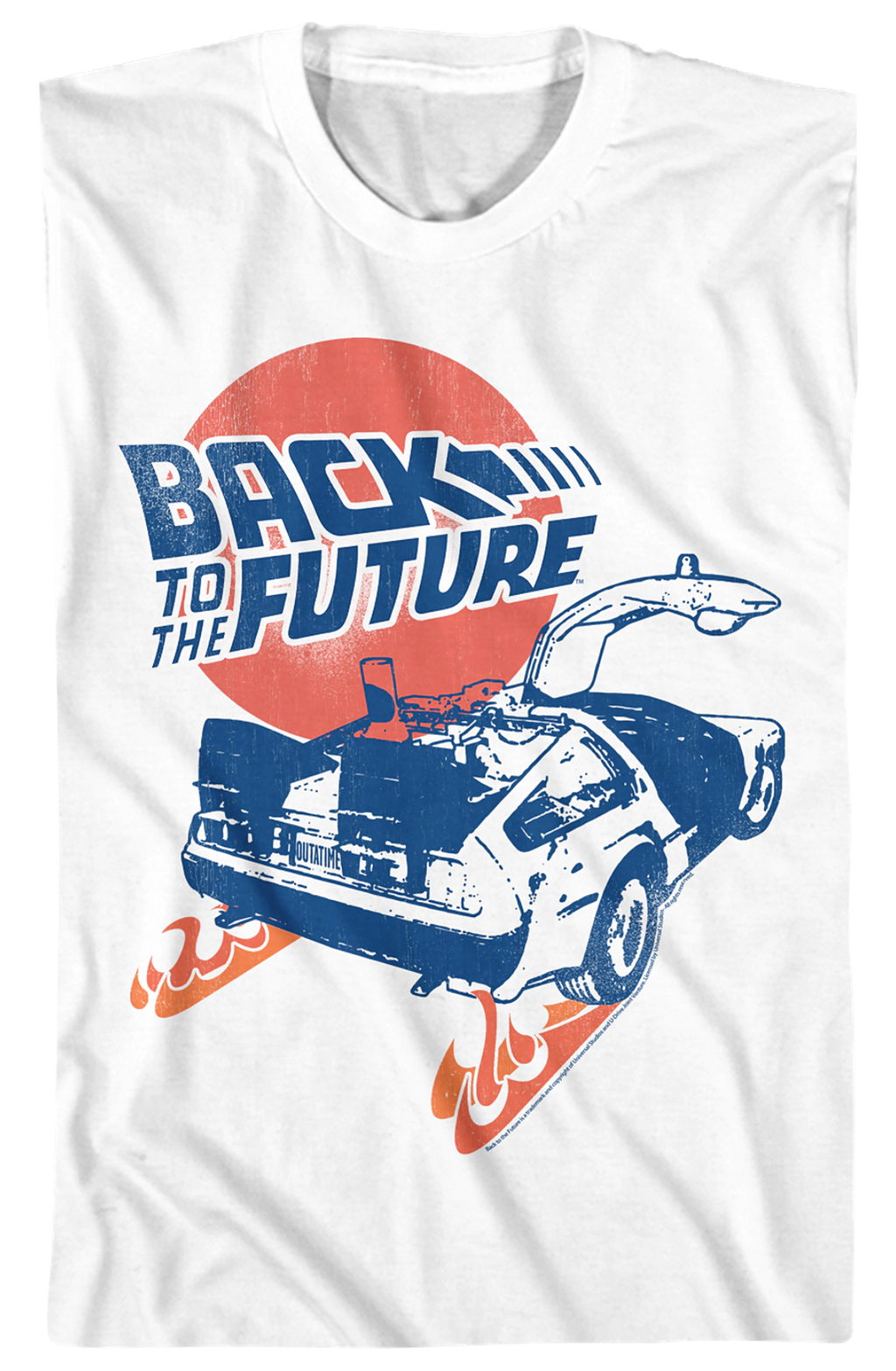 Distressed Fire Tracks Back To The Future T-Shirt Hoodie, Sweatshirt | CiraTrend.com (Image 2)