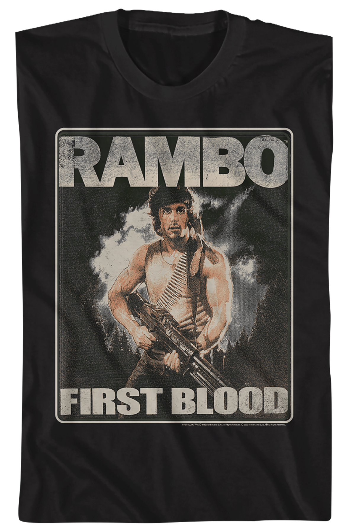 Distressed First Blood Poster Rambo T-Shirt Hoodie, Sweatshirt | CiraTrend.com (Image 2)