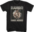 Distressed First Blood Poster Rambo T-Shirt Hoodie, Sweatshirt | CiraTrend.com (Image 1)