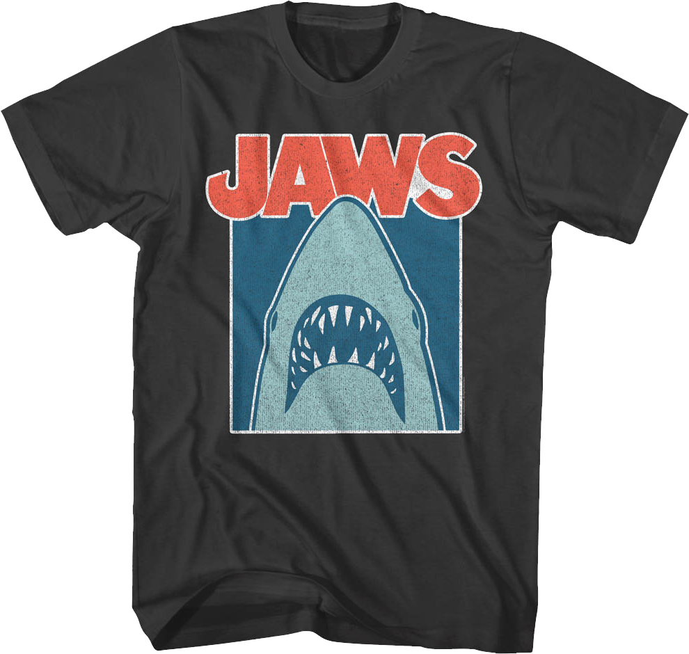Distressed Frame Jaws T-Shirt Hoodie, Sweatshirt | CiraTrend.com (Image 1)