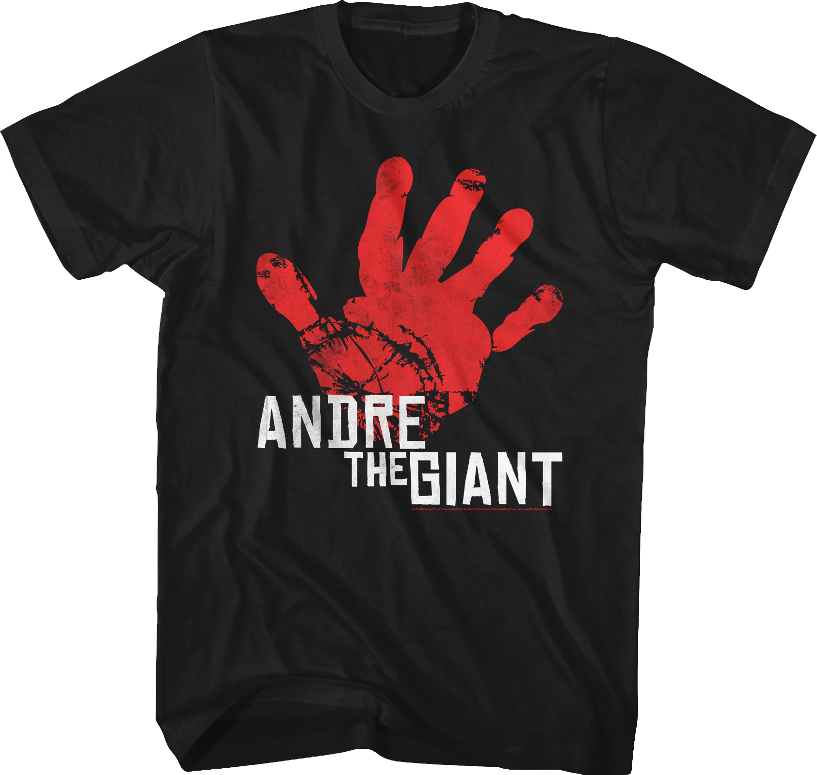 Distressed Handprint Andre The Giant T-Shirt Hoodie, Sweatshirt | CiraTrend.com (Image 1)