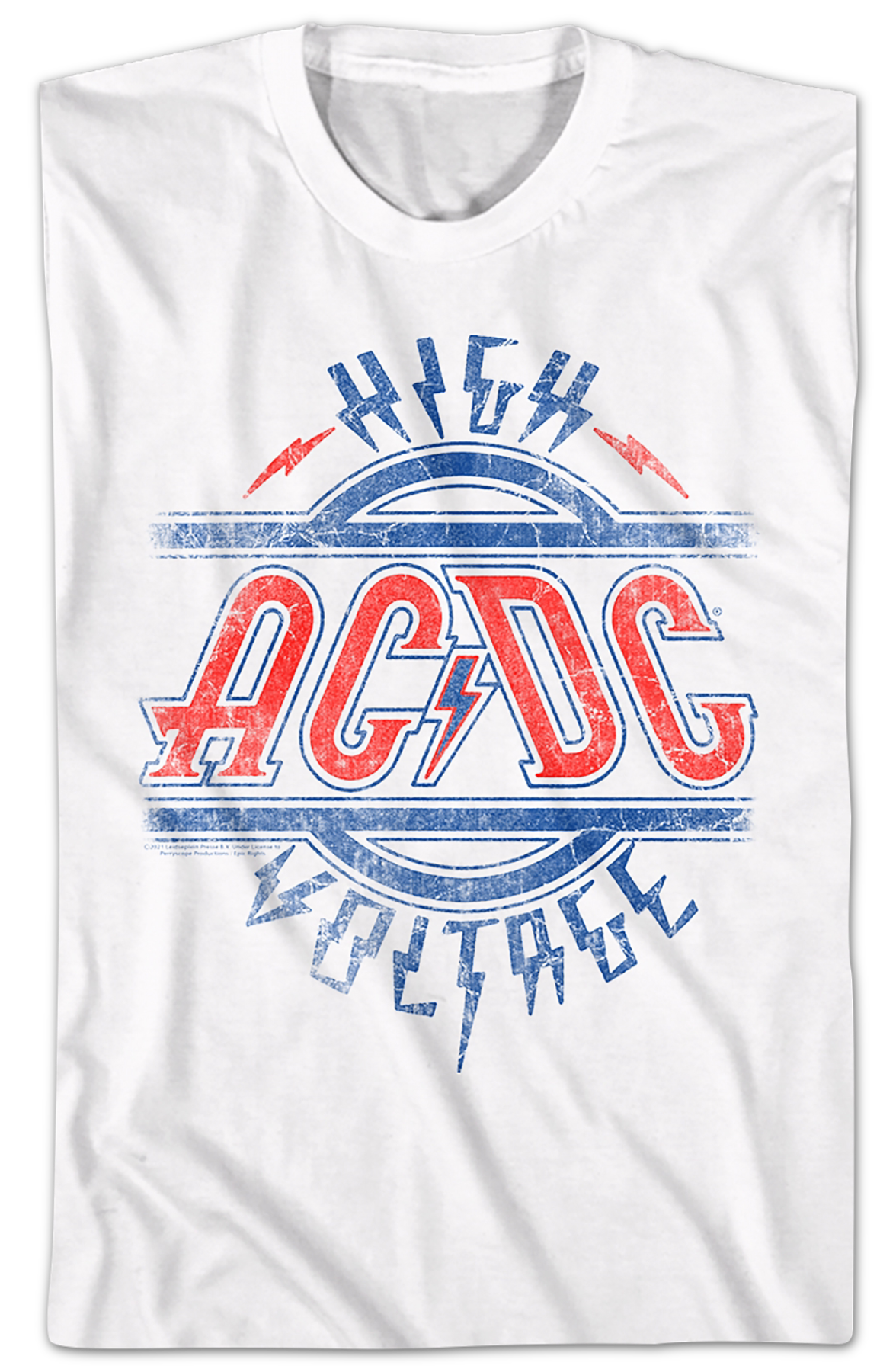 Distressed High Voltage ACDC Shirt Hoodie, Sweatshirt | CiraTrend.com