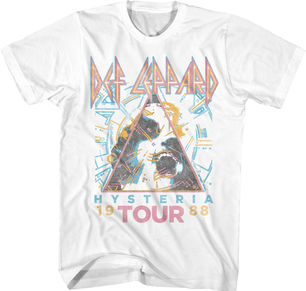 Distressed Hysteria Tour Def Leppard T-Shirt Hoodie, Sweatshirt | CiraTrend.com (Image 1)