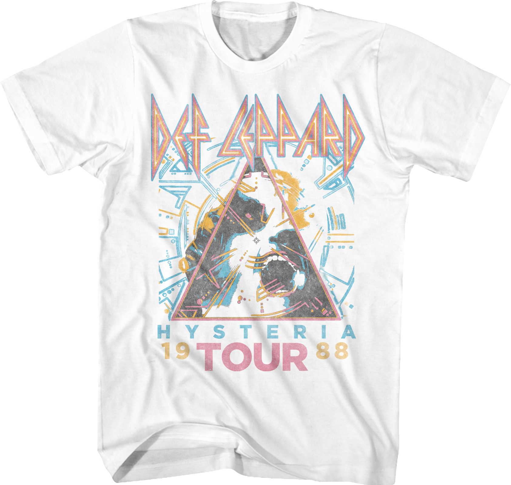 Distressed Hysteria Tour Def Leppard T-Shirt Hoodie, Sweatshirt | CiraTrend.com (Image 1)