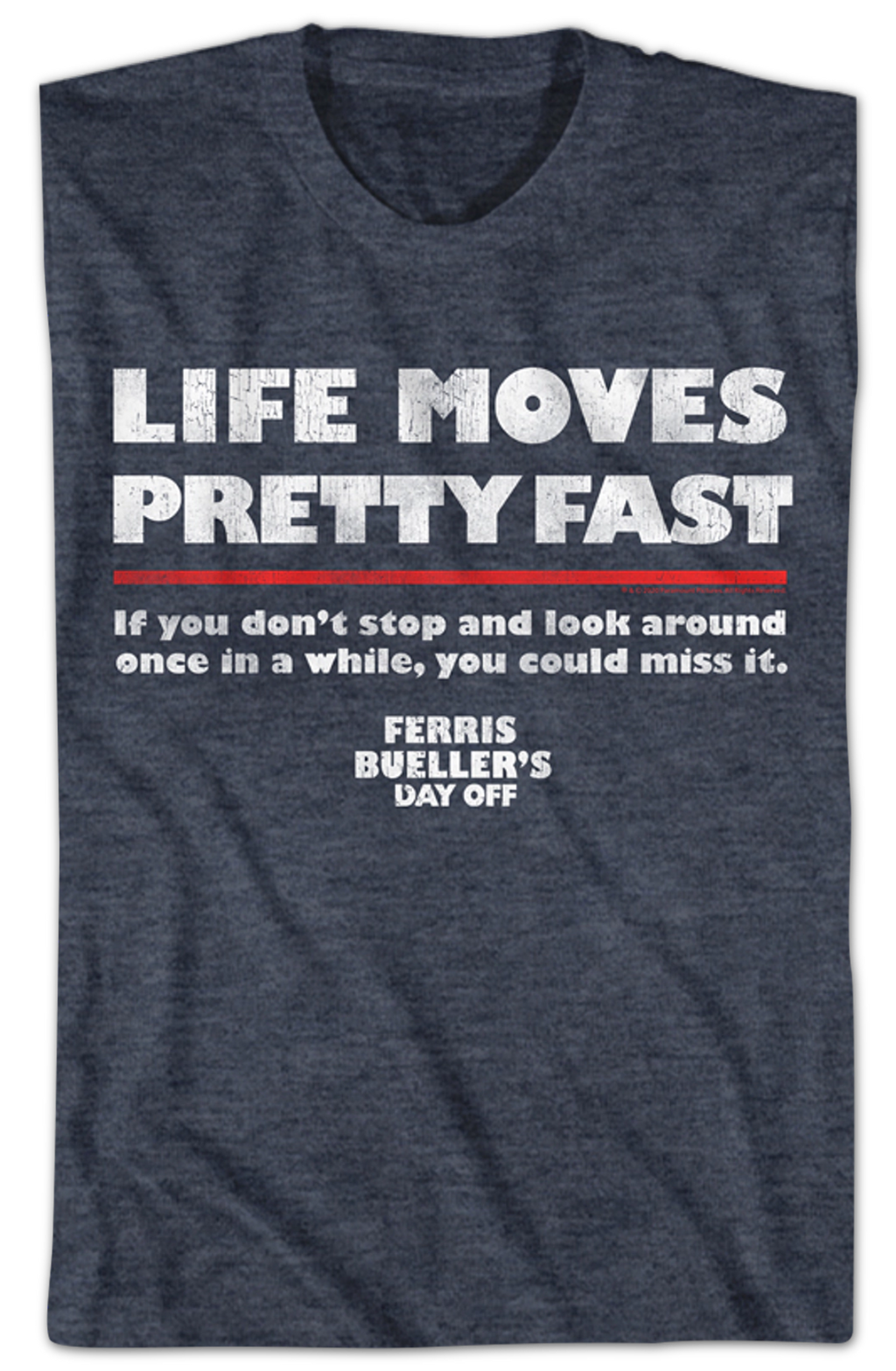 Distressed Life Moves Pretty Fast Ferris Bueller's Day Off T-Shirt Hoodie, Sweatshirt | CiraTrend.com (Image 2)