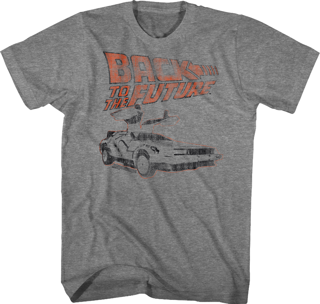 Distressed Logo And DeLorean Back To The Future T-Shirt Hoodie, Sweatshirt | CiraTrend.com (Image 1)