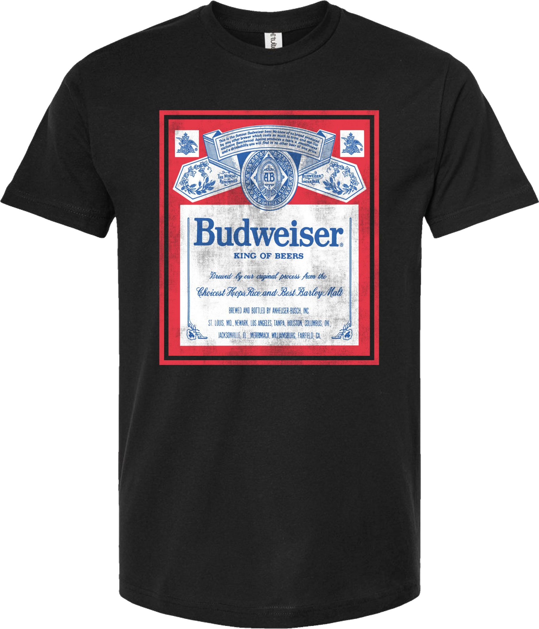 Distressed Logo Budweiser T-Shirt Hoodie, Sweatshirt | CiraTrend.com (Image 1)