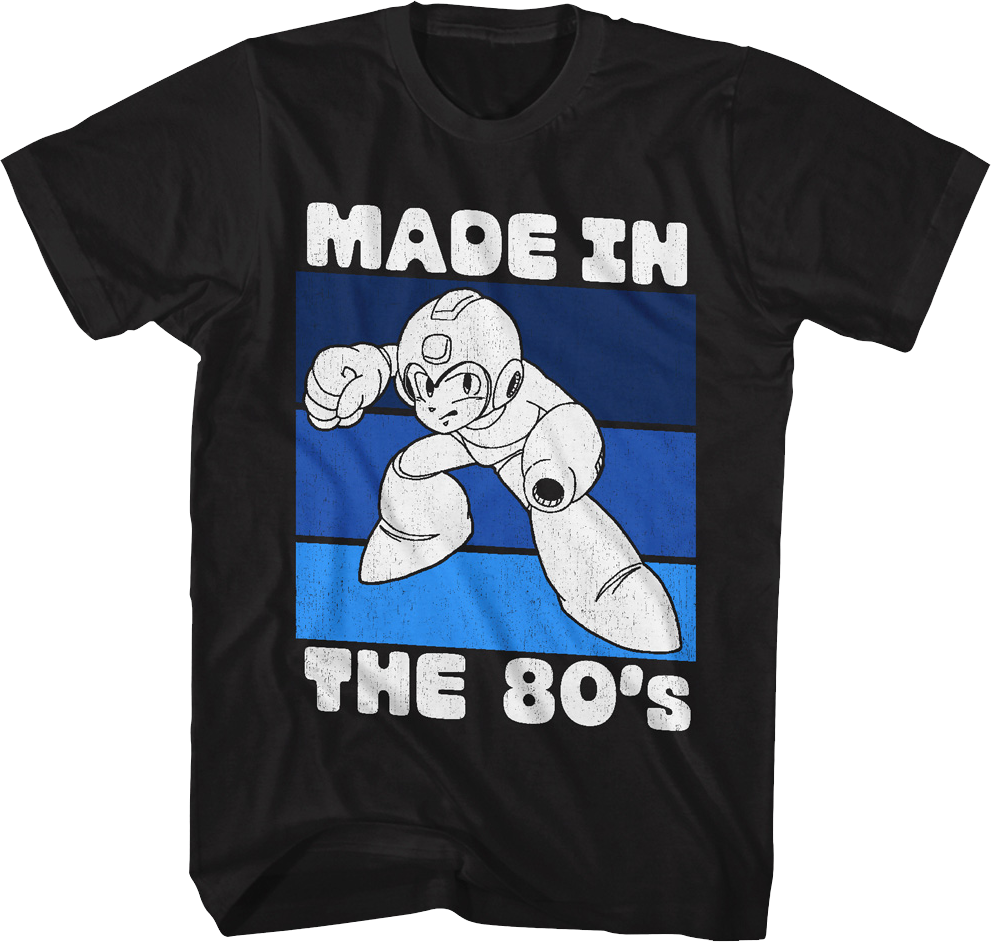 Distressed Made In The 80's Mega Man T-Shirt Hoodie, Sweatshirt | CiraTrend.com (Image 1)