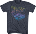 Distressed Neon Logo And DeLorean Back To The Future T-Shirt Hoodie, Sweatshirt | CiraTrend.com (Image 1)