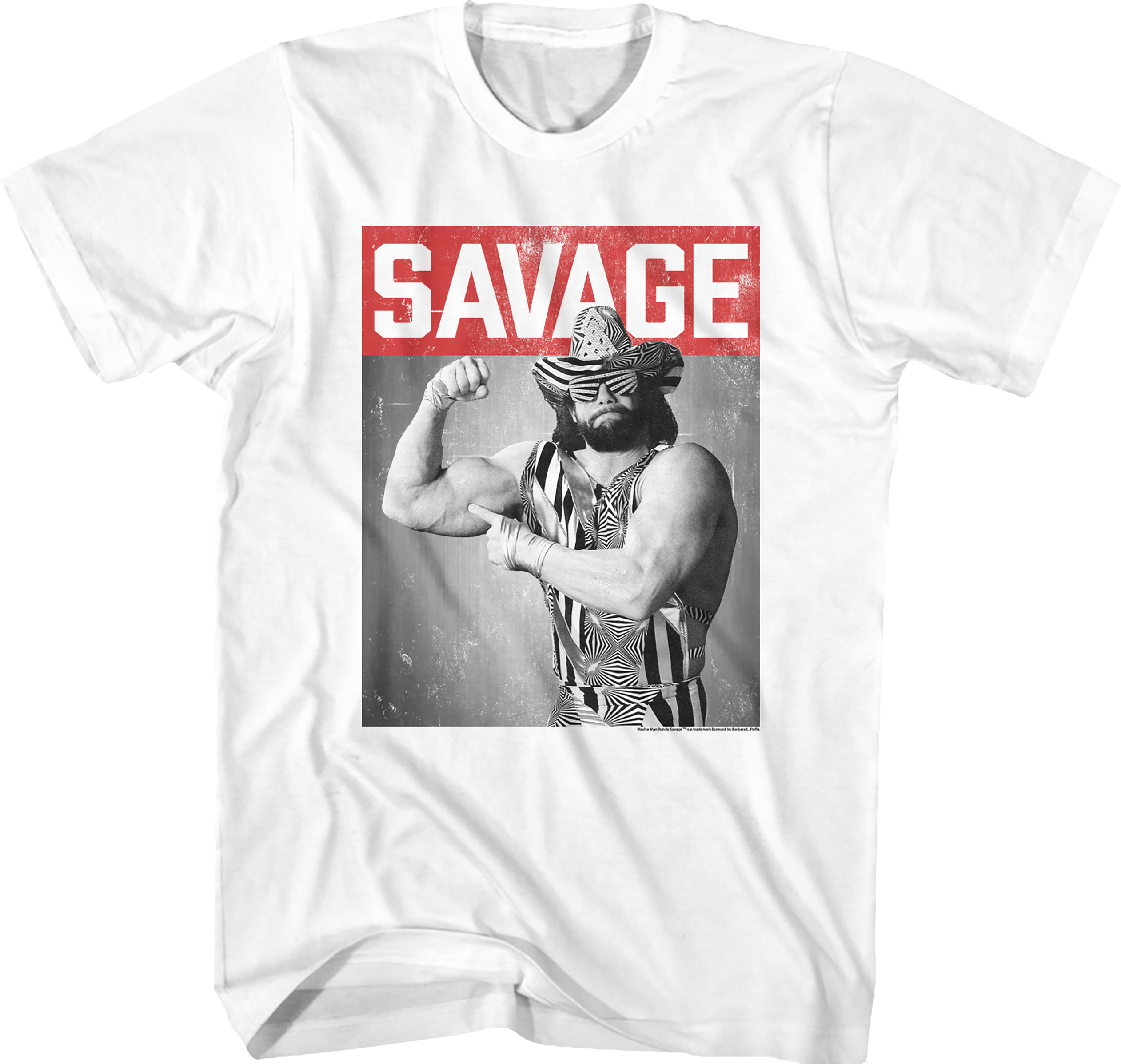 Distressed Photo Macho Man Randy Savage T-Shirt Hoodie, Sweatshirt | CiraTrend.com (Image 1)