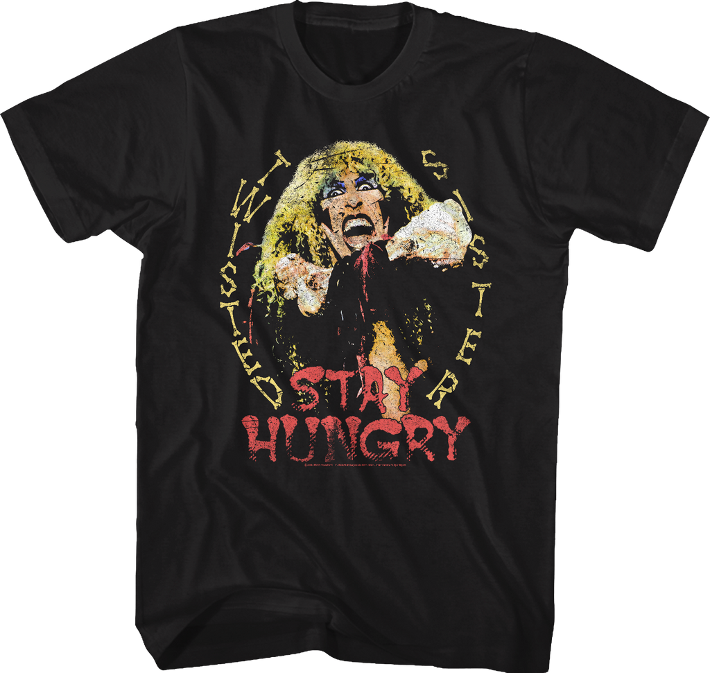 Distressed Stay Hungry Twisted Sister T-Shirt Hoodie, Sweatshirt | CiraTrend.com (Image 1)