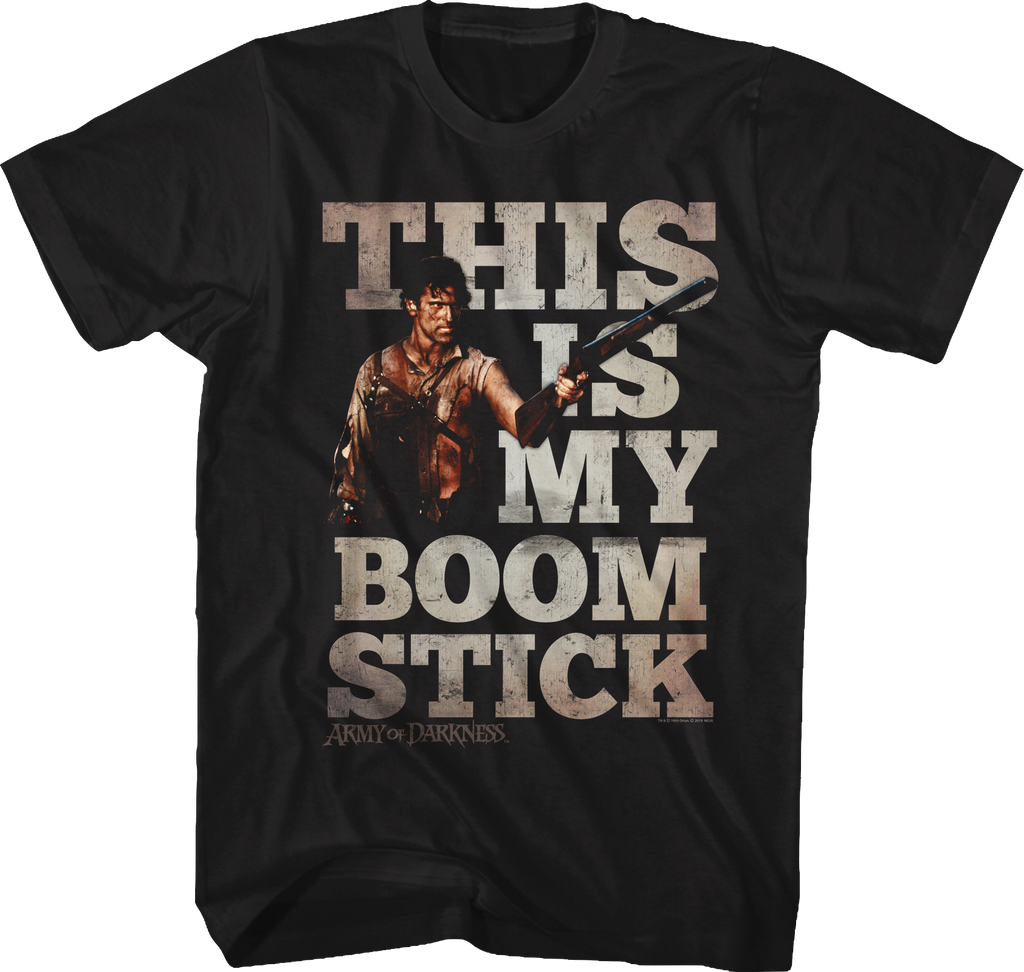 Distressed This Is My Boom Stick Army Of Darkness T-Shirt Hoodie, Sweatshirt | CiraTrend.com (Image 1)