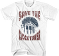 Distressed White Save The Clock Tower Back To The Future T-Shirt Hoodie, Sweatshirt | CiraTrend.com (Image 1)