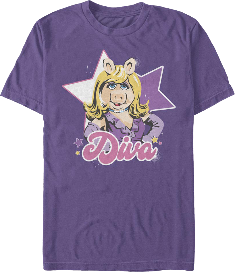 Diva Miss Piggy Muppets T-Shirt Hoodie, Sweatshirt | CiraTrend.com (Image 1)