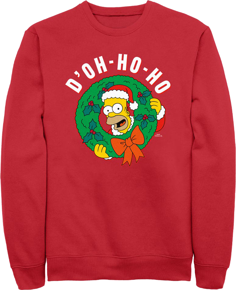 D'oh-Ho-Ho Simpsons Sweatshirt T-Shirts, Hoodie | CiraTrend.com (Image 1)