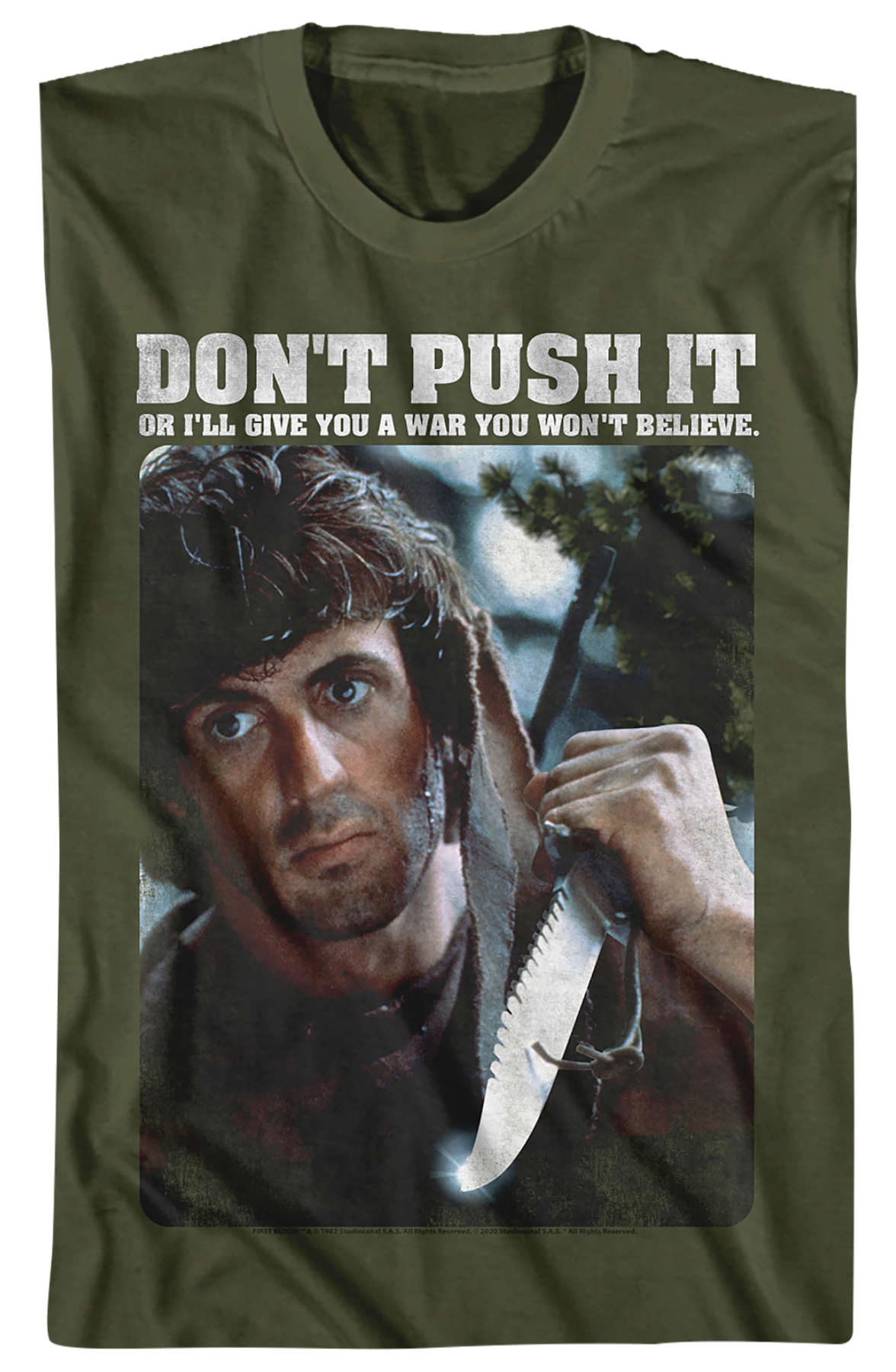 Don't Push It Rambo T-Shirt Hoodie, Sweatshirt | CiraTrend.com