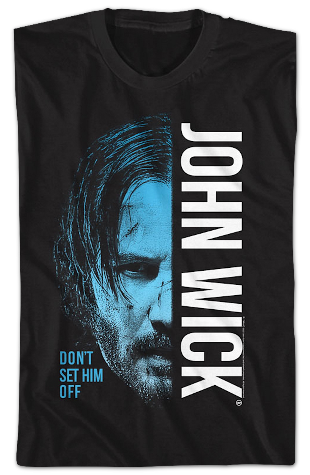 Don't Set Him Off Half Face John Wick T-Shirt Hoodie, Sweatshirt | CiraTrend.com (Image 2)
