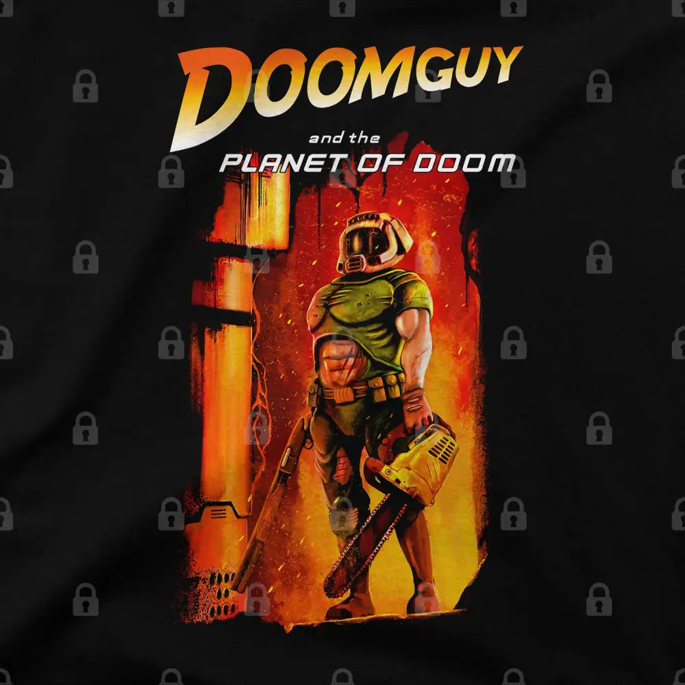 Doomguy in the Doom Planet T-Shirt Hoodie, Sweatshirt | CiraTrend.com (Image 1)