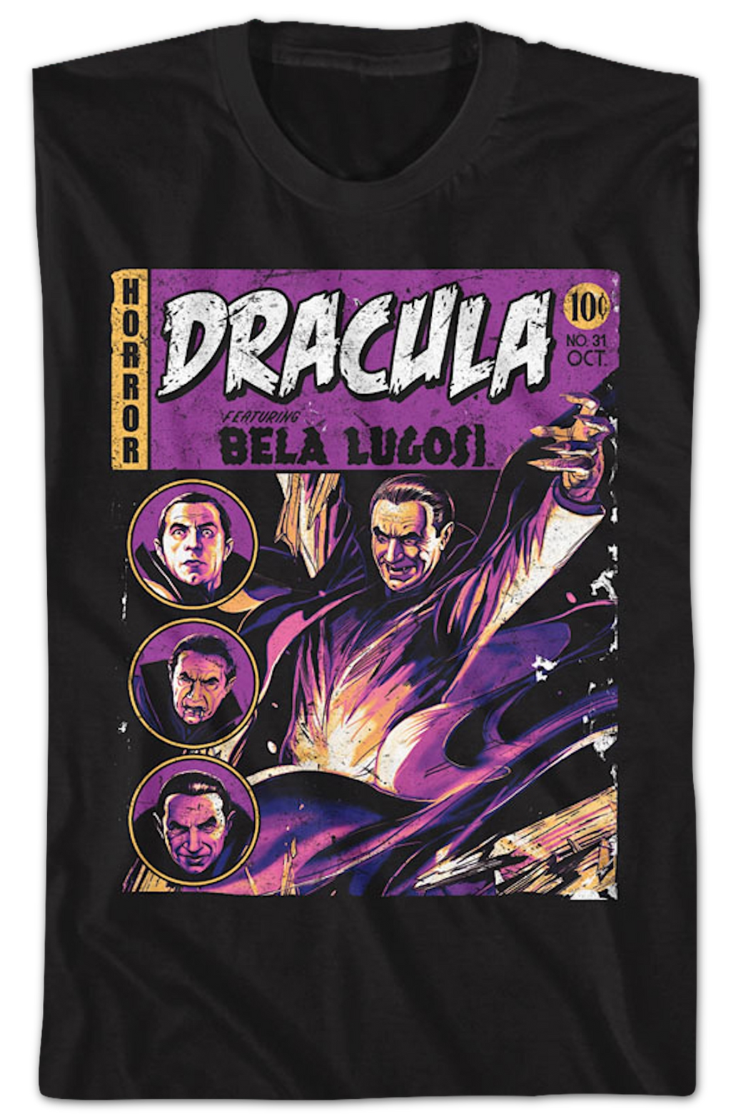 Dracula Comic Book Cover Bela Lugosi T-Shirt Hoodie, Sweatshirt | CiraTrend.com (Image 2)