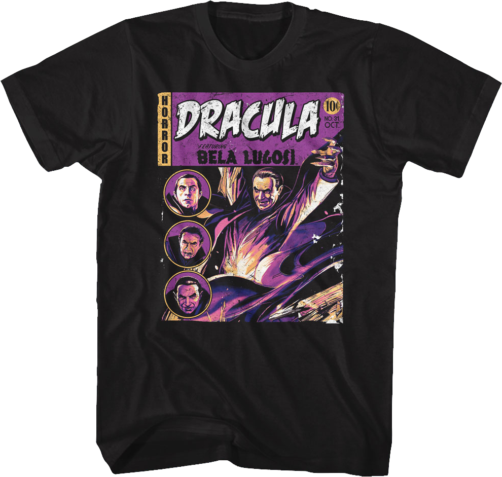 Dracula Comic Book Cover Bela Lugosi T-Shirt Hoodie, Sweatshirt | CiraTrend.com (Image 1)