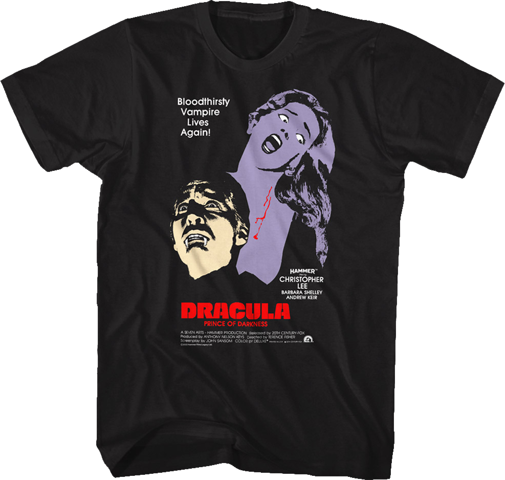 Dracula Prince Of Darkness Graphic Poster Hammer Films T-Shirt Hoodie, Sweatshirt | CiraTrend.com (Image 1)