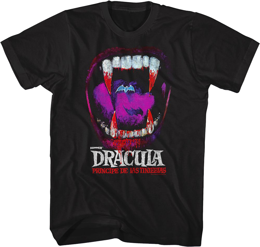 Dracula Vampire Teeth Hammer Films T-Shirt Hoodie, Sweatshirt | CiraTrend.com (Image 1)