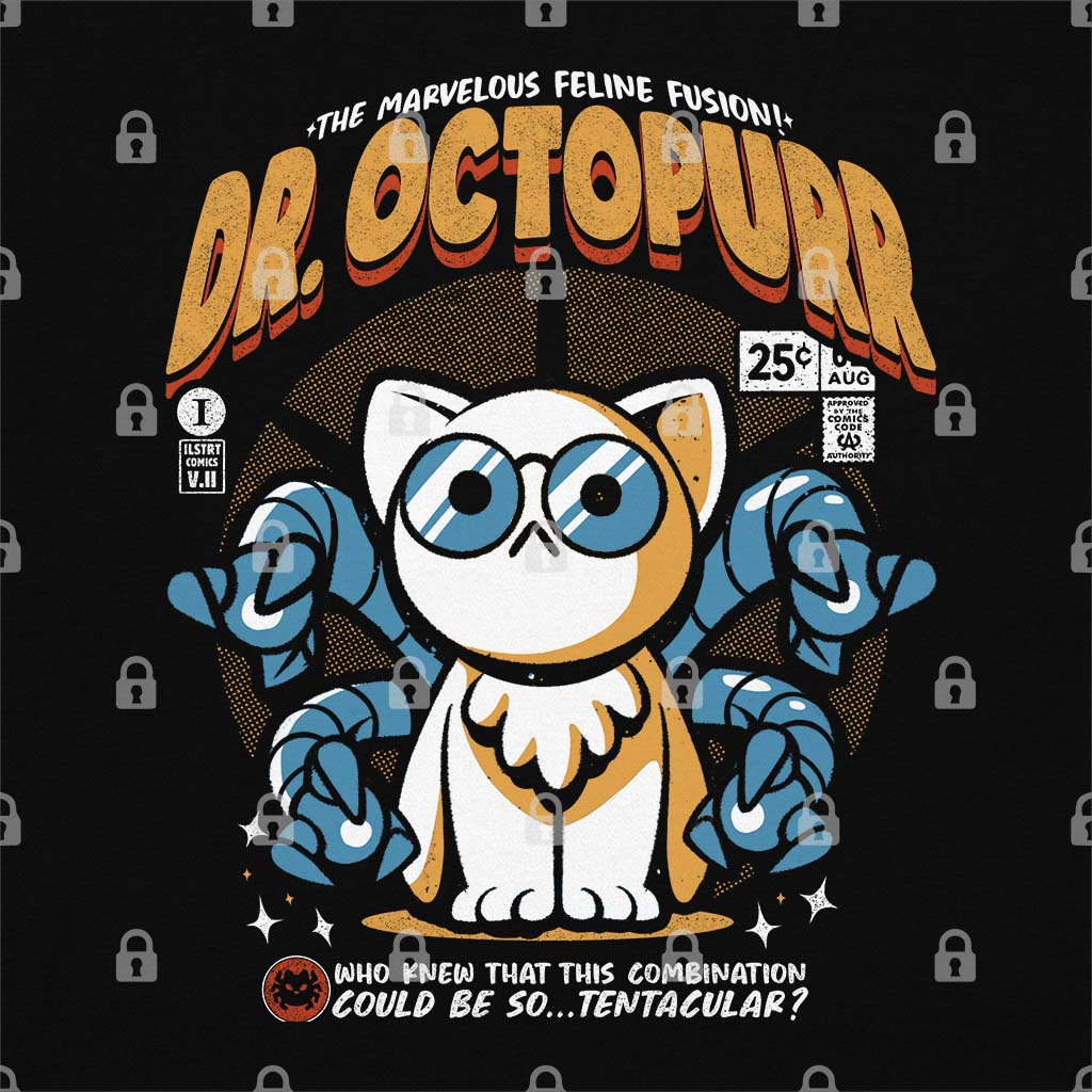 Dr. Octopurr T-Shirt Hoodie, Sweatshirt | CiraTrend.com (Image 1)