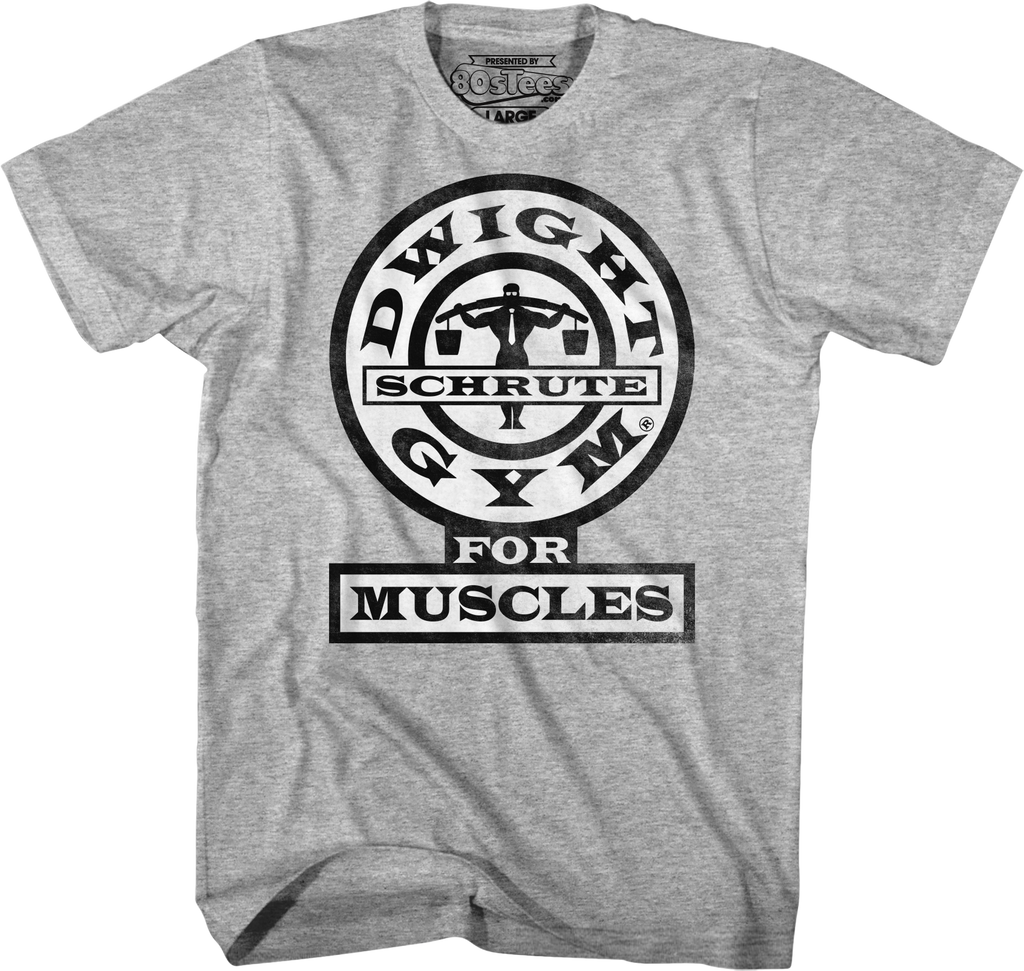 Dwight Schrute Gym For Muscles The Office T-Shirt Hoodie, Sweatshirt | CiraTrend.com (Image 1)