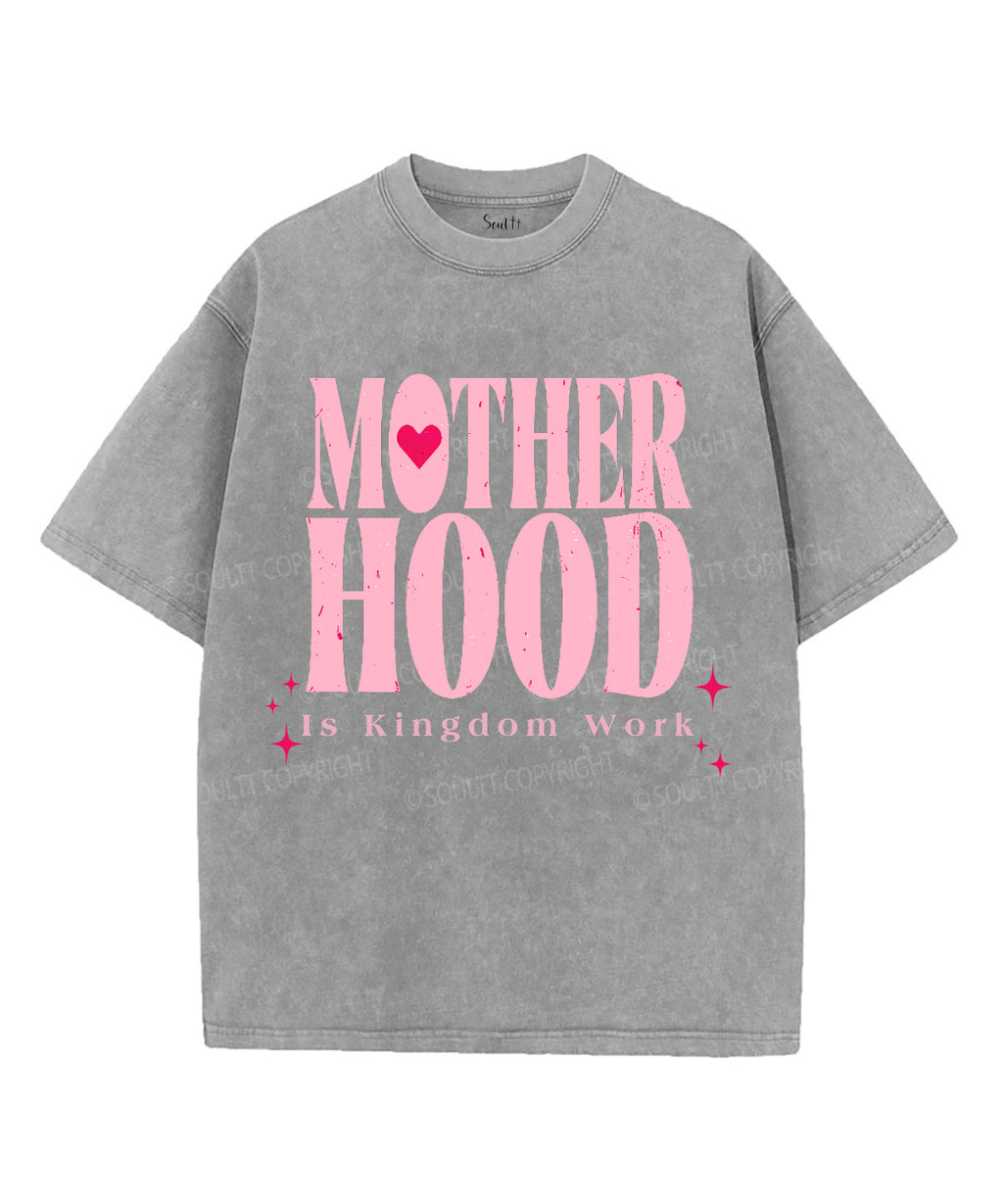 Motherhood Is Kingdom Work Unisex Washed Christian T-shirt Style001 Hoodie, Sweatshirt | CiraTrend.com (Image 2)
