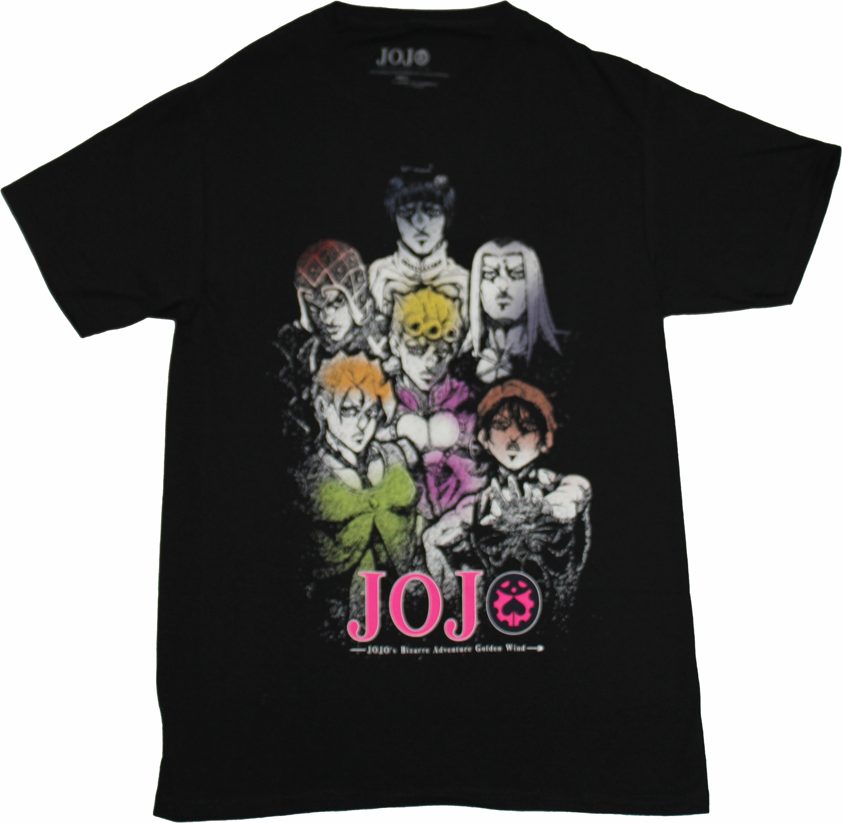Jojo's Bizarre Adventure Mens T-Shirt - 6 Sketch Over Golden Wind Logo Hoodie, Sweatshirt | CiraTrend.com
