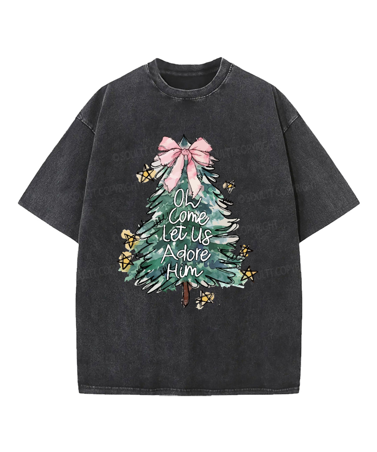 Oh Come Let Us Adore Him Washed Christian T-shirt Style001 Hoodie, Sweatshirt | CiraTrend.com (Image 1)