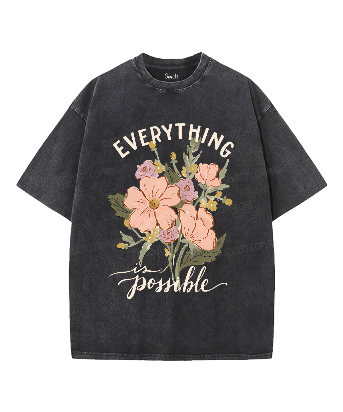 Everything Is Possible Unisex Washed Christian T-shirt Hoodie, Sweatshirt | CiraTrend.com (Image 1)