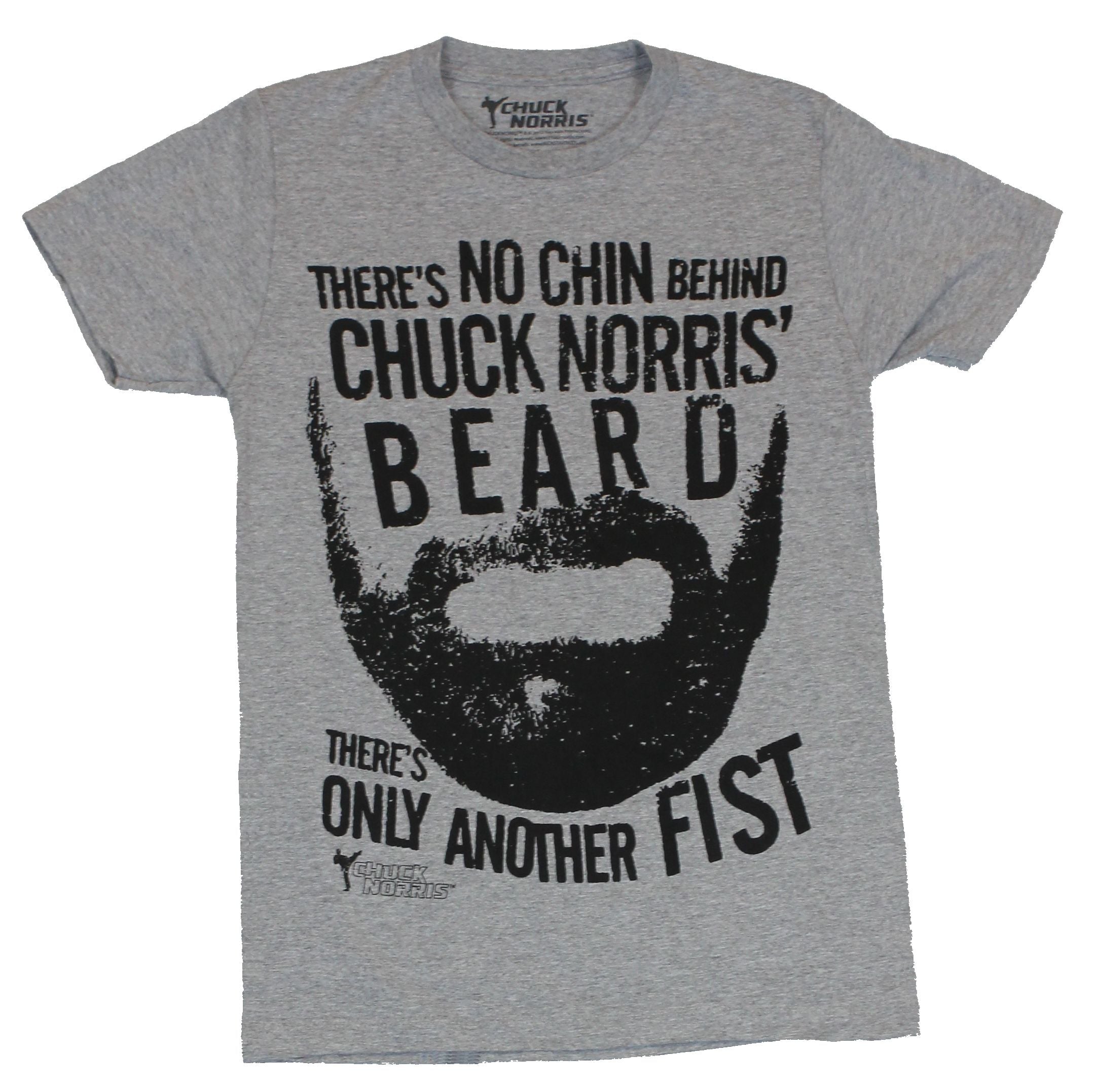 Chuck Norris Mens T-Shirt - "There is No Chin Behind Chucks Beard?." Image Hoodie, Sweatshirt | CiraTrend.com