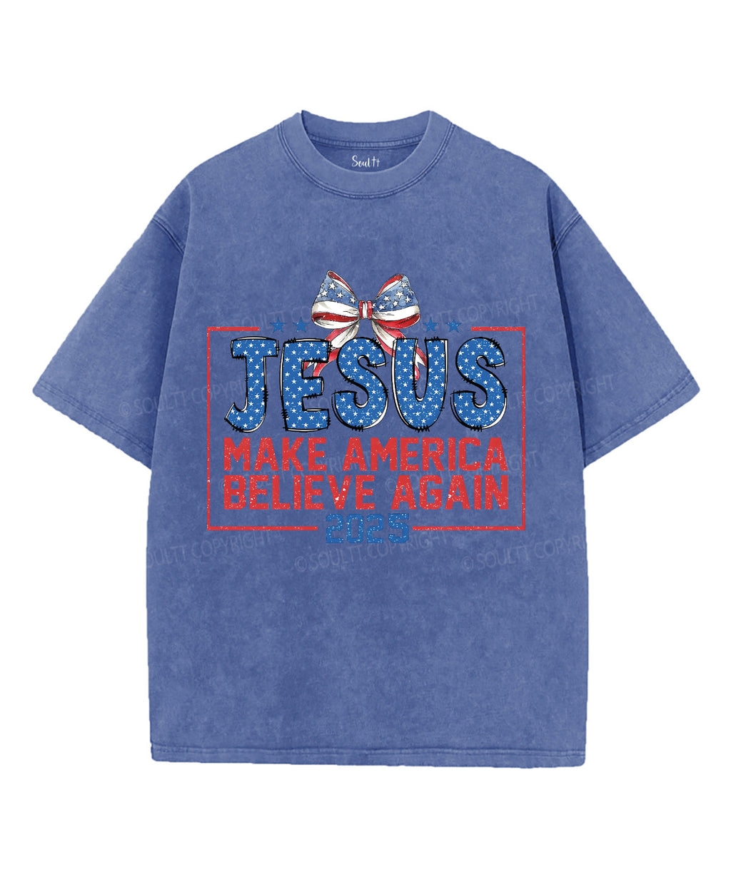 Make America Believe Again Unisex Washed Christian T-shirt Hoodie, Sweatshirt | CiraTrend.com (Image 4)