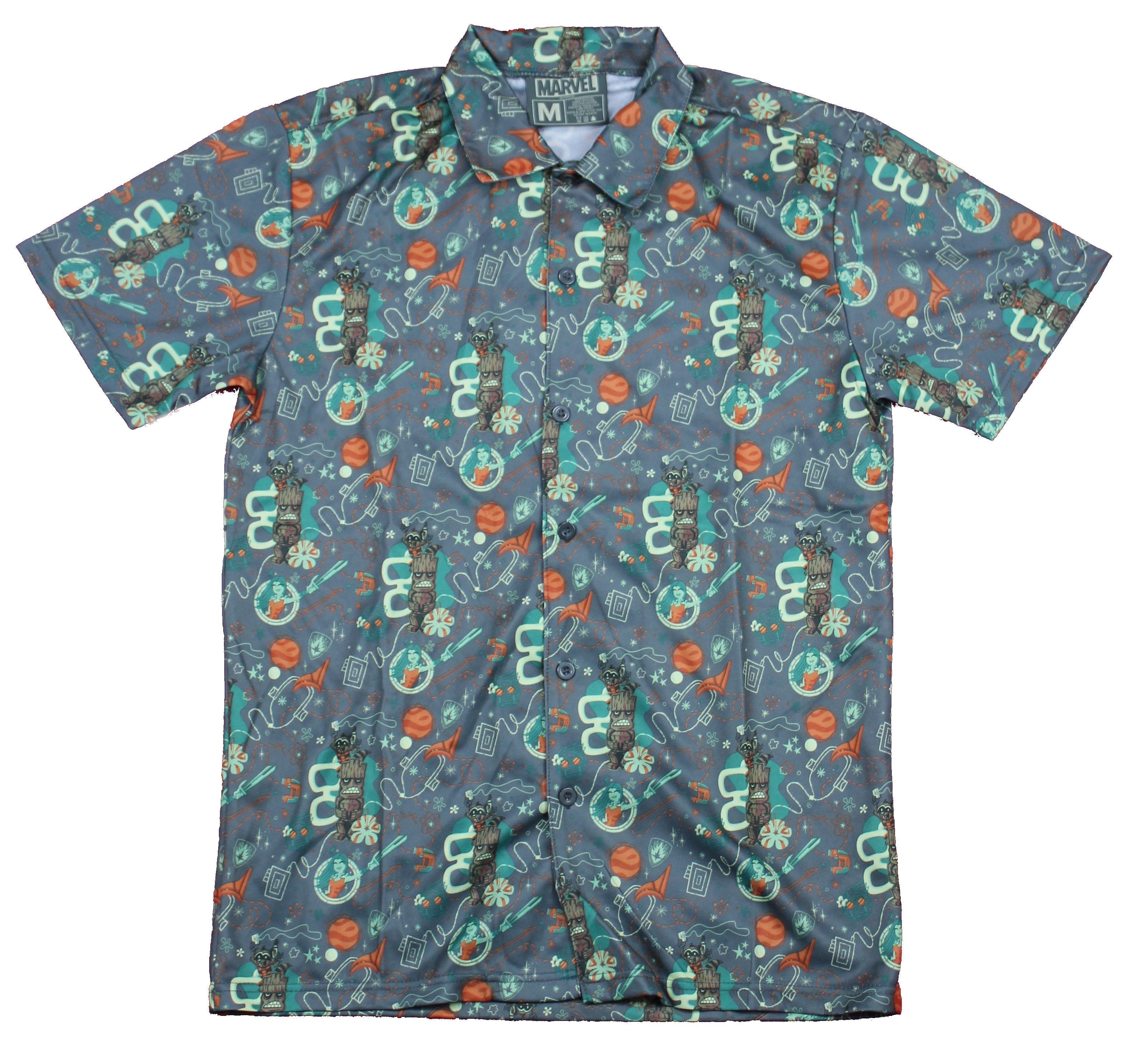 Guardians of the Galaxy  Mens Hawaiian Shirt- Tiki Style Characters Allover Hoodie, Sweatshirt | CiraTrend.com