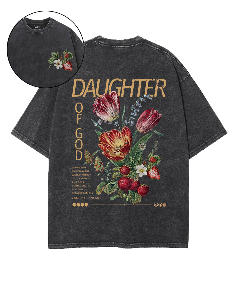 Daughter God Double Sided Washed Christian T-Shirts, Hoodie, Sweatshirt