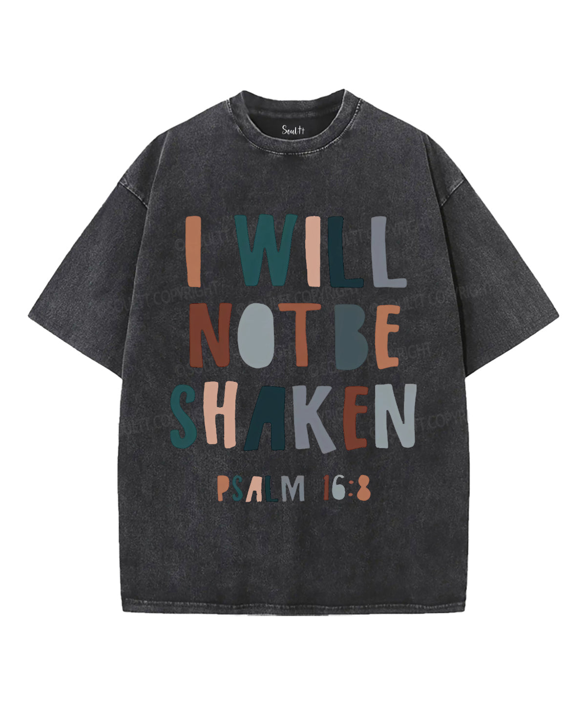 I Will Not Be Shaken Washed Christian T-Shirts, Hoodie, Sweatshirt