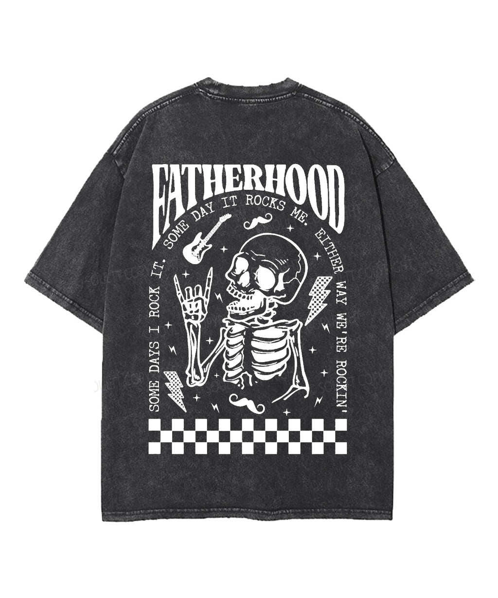 Fatherhood Double Sided Unisex Washed Christian T-shirt Hoodie, Sweatshirt | CiraTrend.com (Image 3)