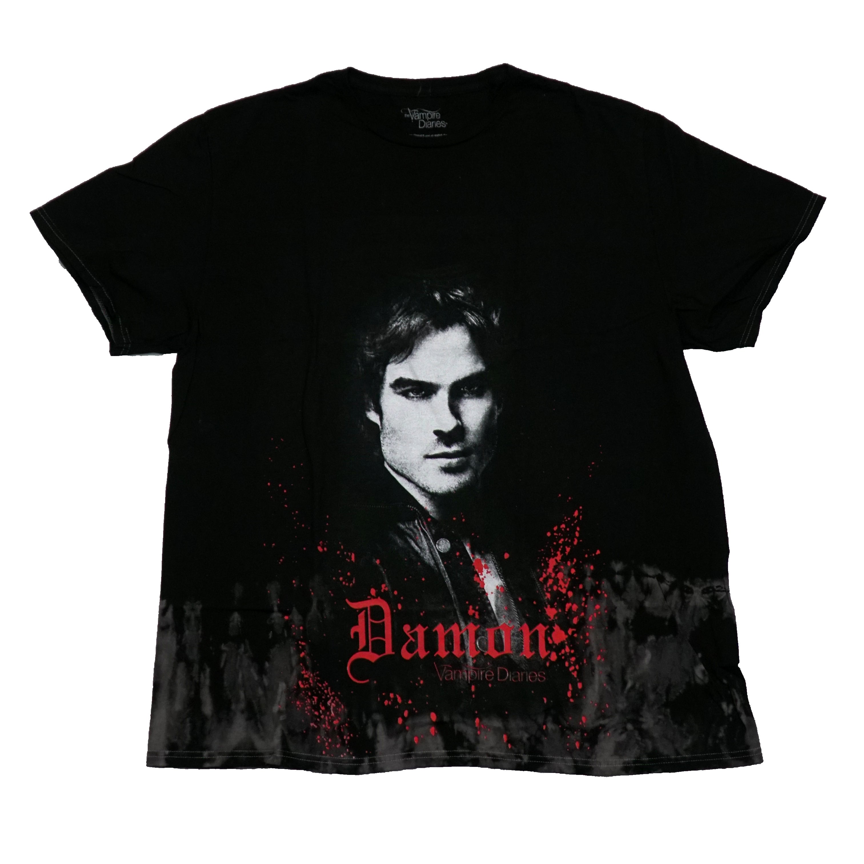 The Vampire Diaries Mens T-Shirt - Damon Above Bloody Name Hoodie, Sweatshirt | CiraTrend.com