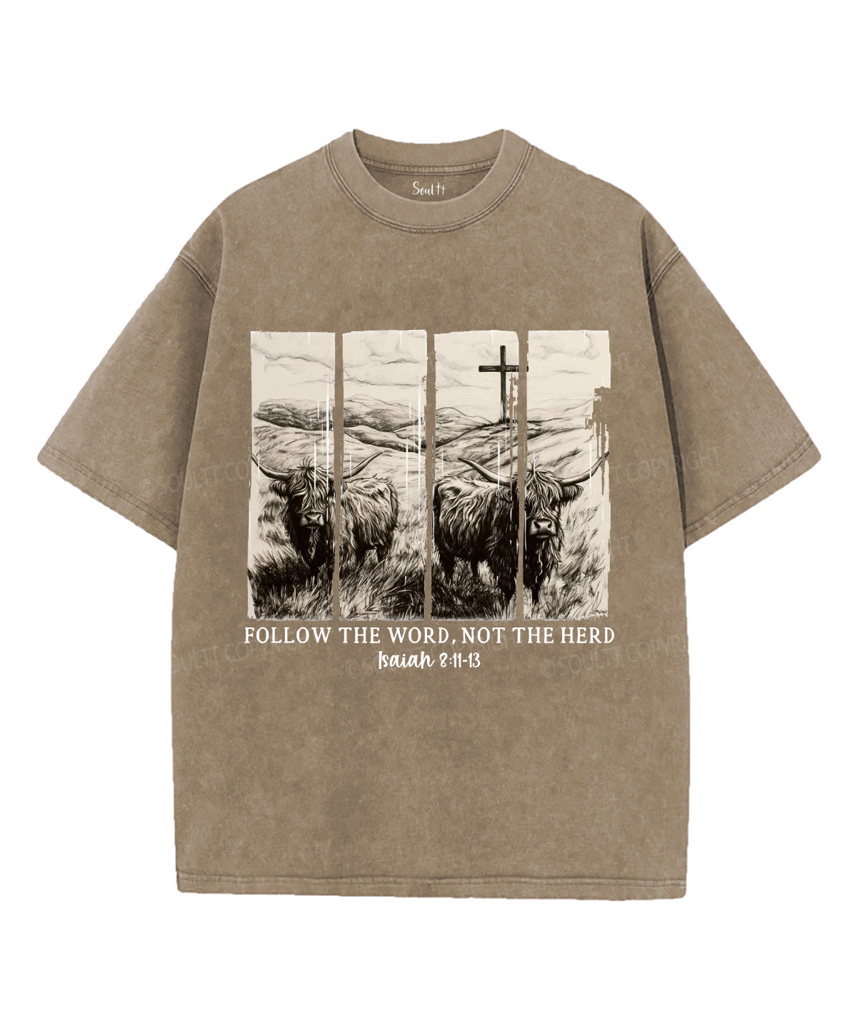 Follow the Word Unisex Washed Christian T-shirt Style002 Hoodie, Sweatshirt | CiraTrend.com (Image 5)