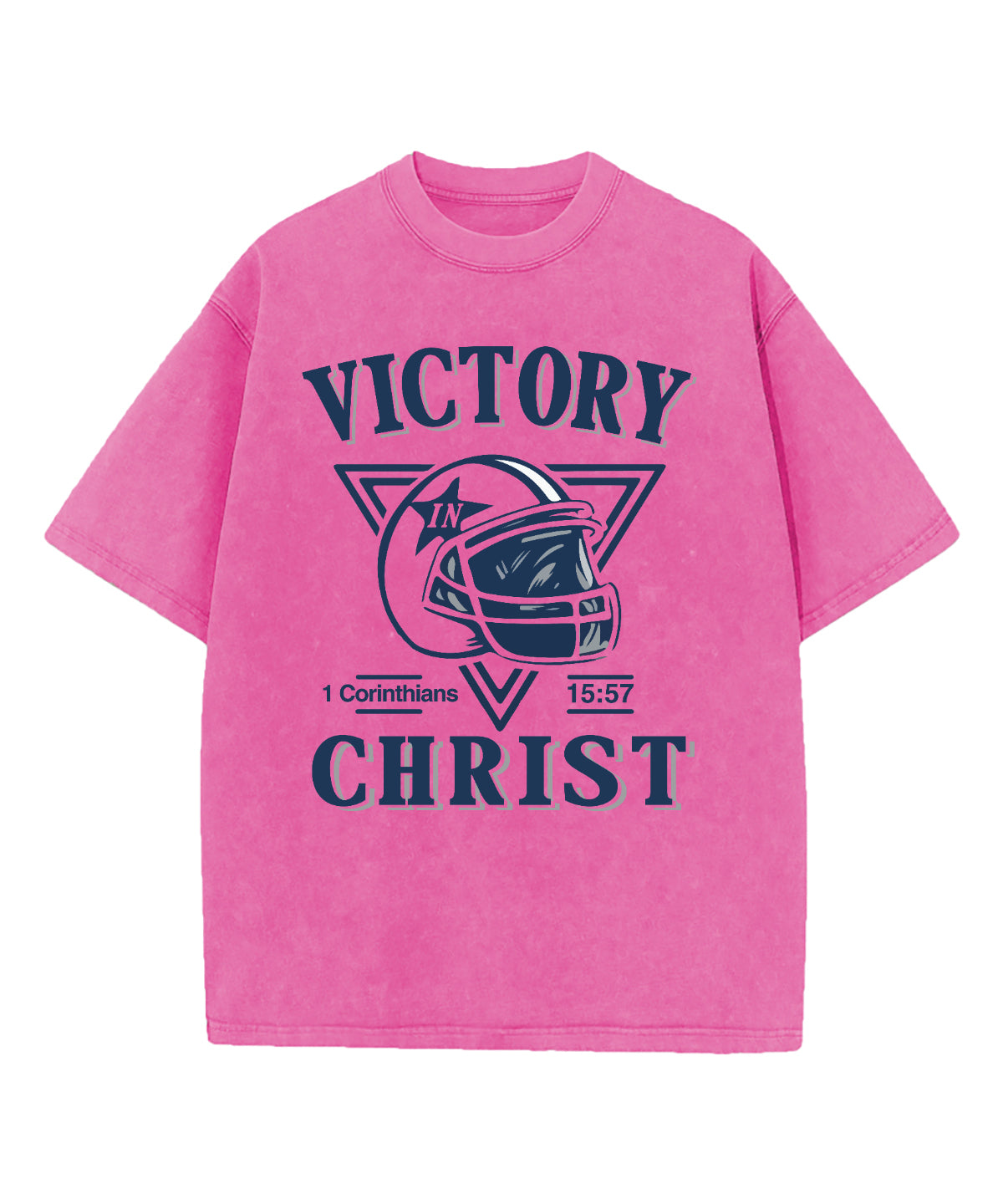 Victory In Christ Football Washed Christian T-shirt Hoodie, Sweatshirt | CiraTrend.com (Image 3)